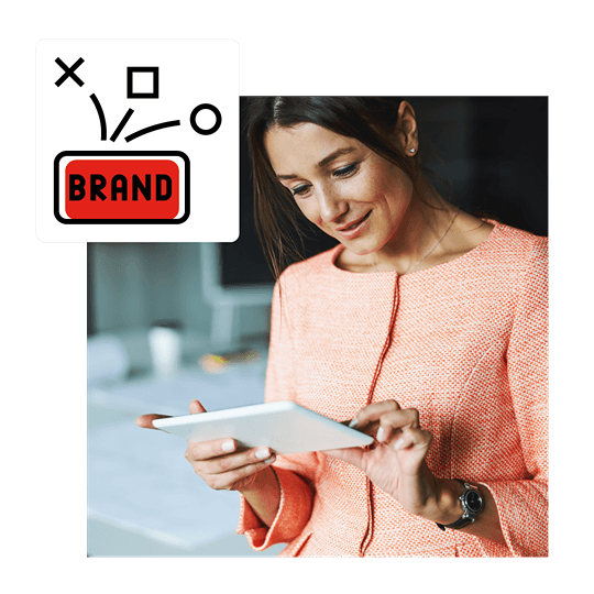 woman searching for naming and brand identity agency