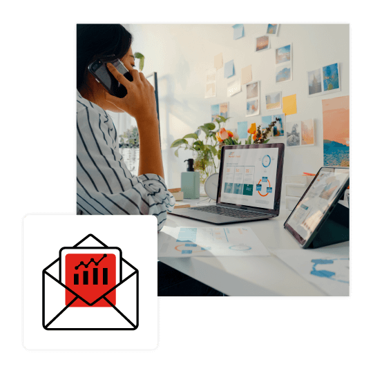 woman working on laptop