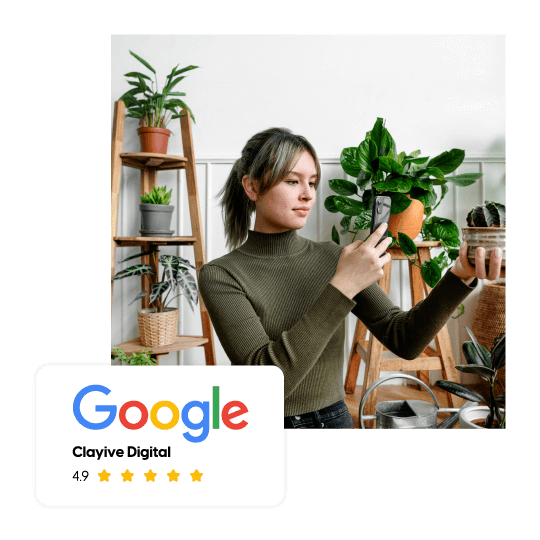 young girl taking pictures of plant for instagram