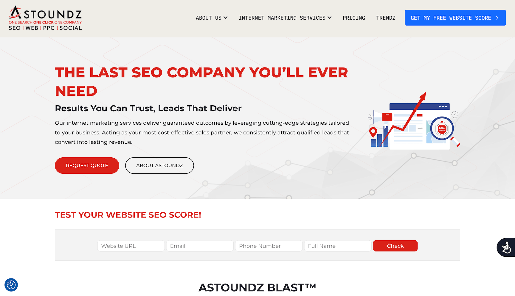 astoundz homepage digital marketing agency seo ppc web design