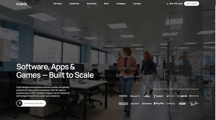 cubix homepage mobile app development company