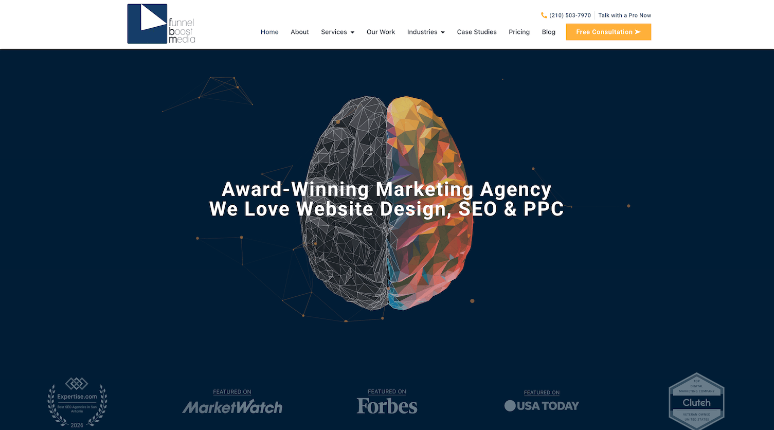 funnelboostmedia homepage houston seo and ppc agency