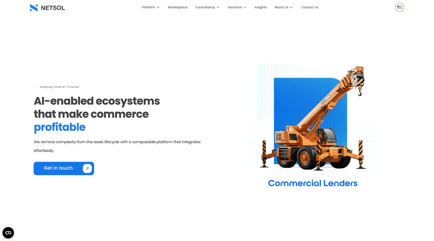netsoltech homepage asset finance software company