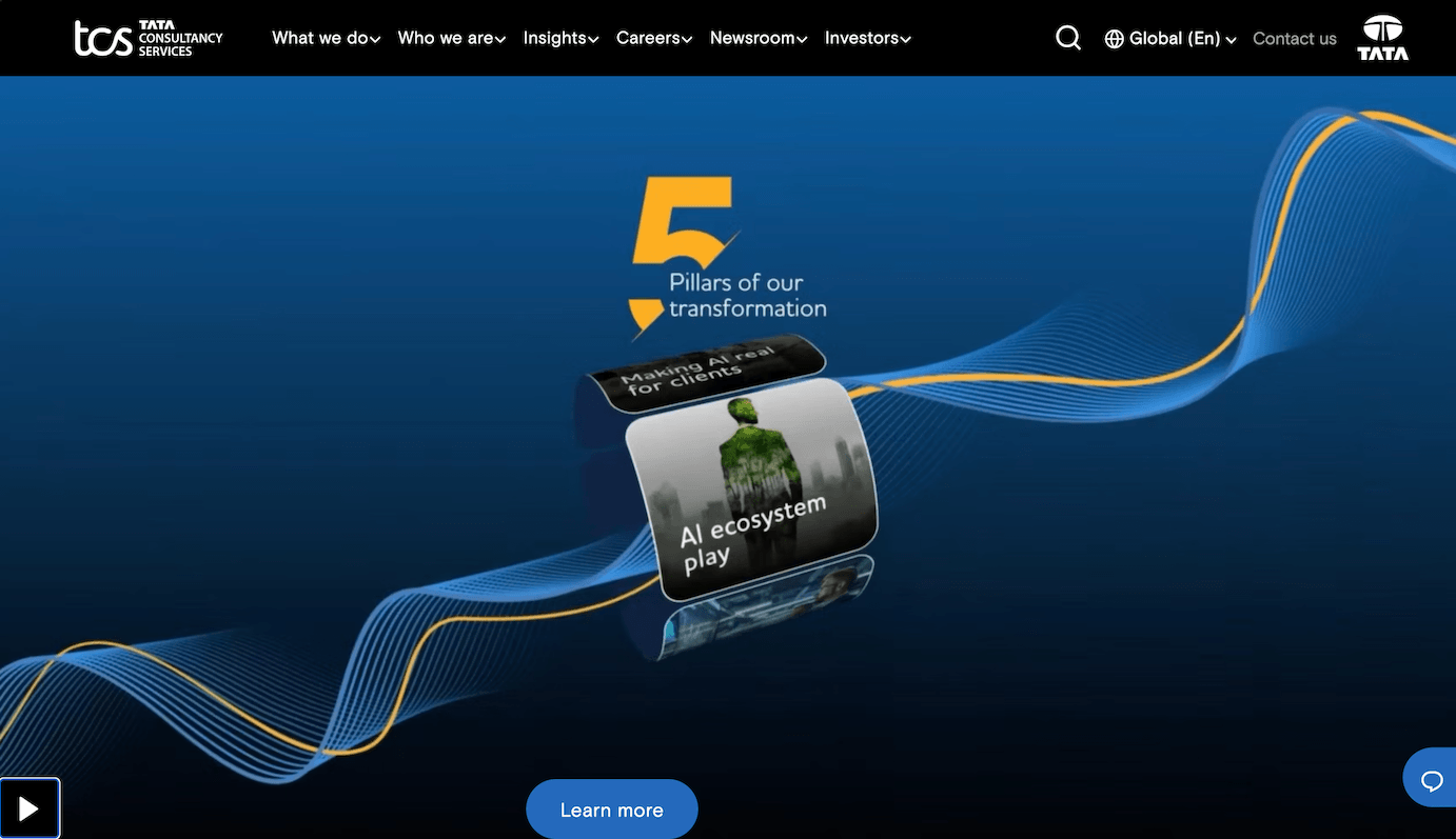 tcs homepage global it services company