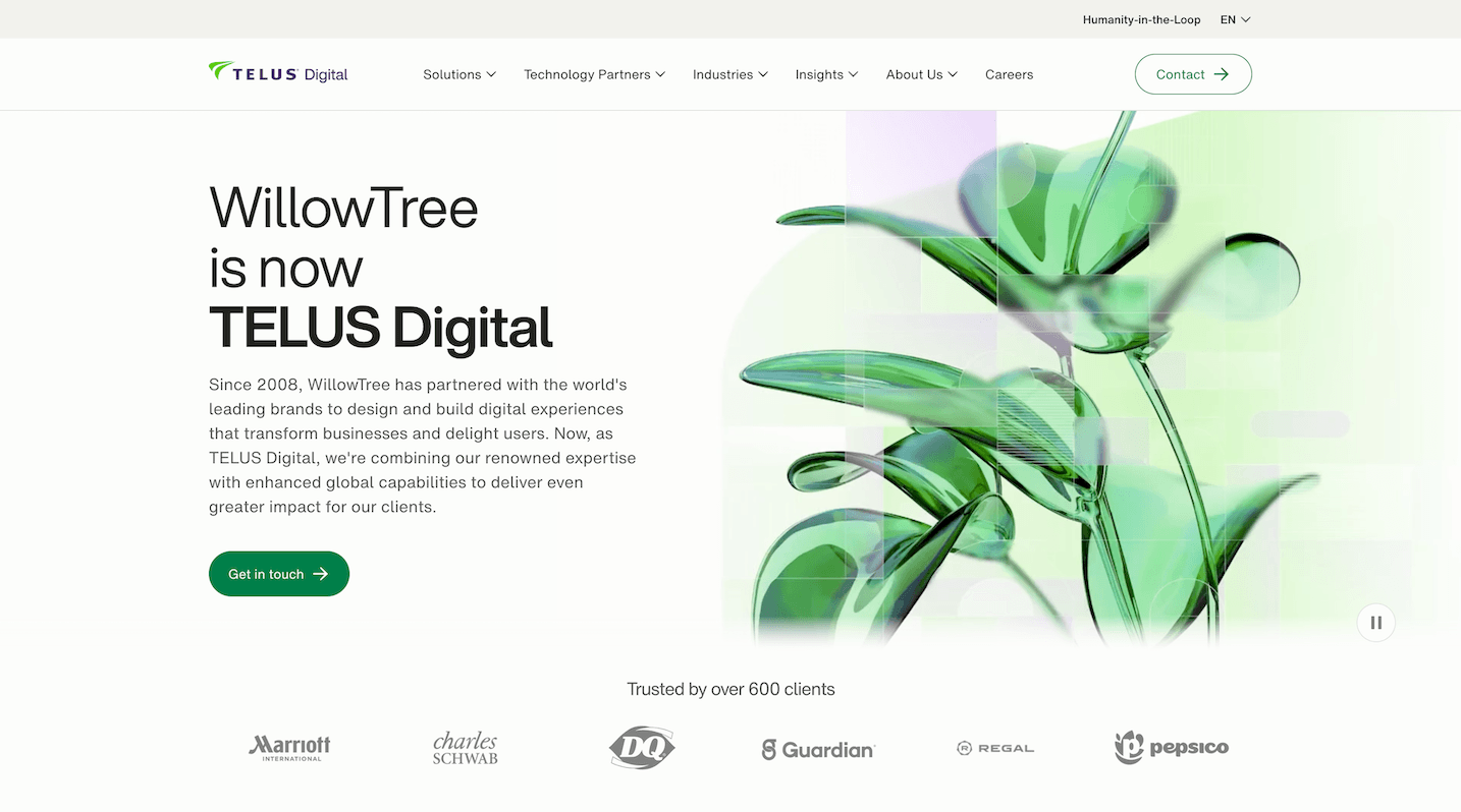 telusdigital homepage digital customer experience company