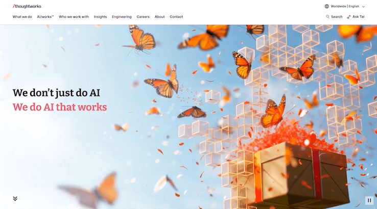 thoughtworks homepage technology consultancy