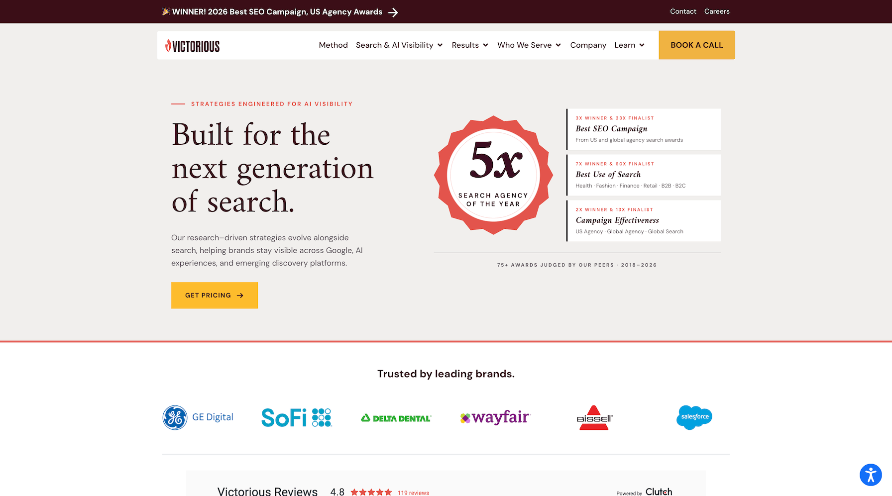 victorious homepage seo agency