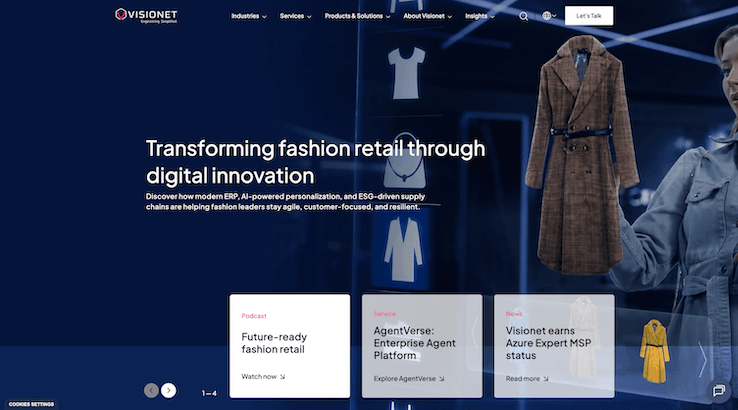 visionet homepage it services company